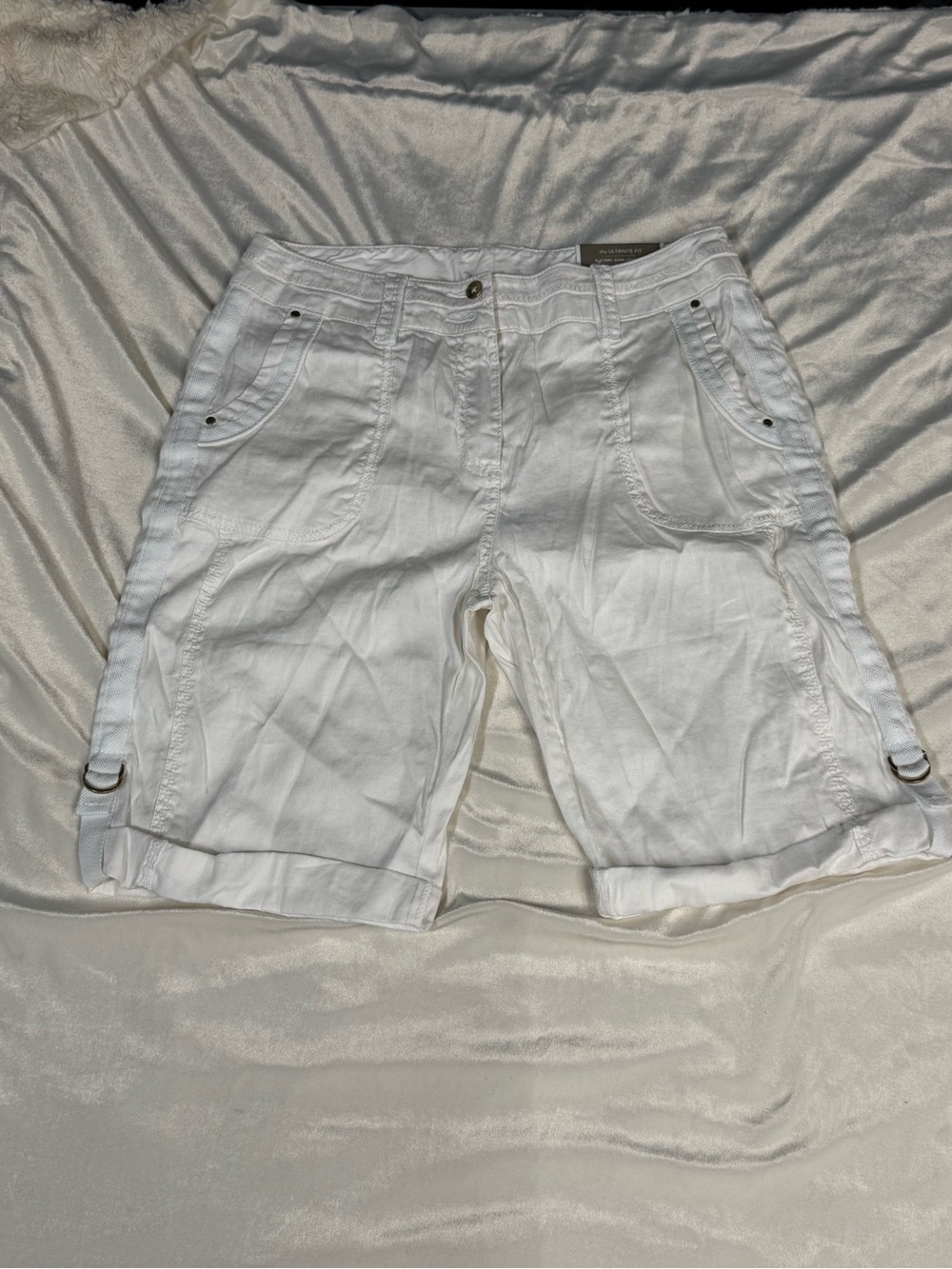 Chico's White Bermuda Shorts